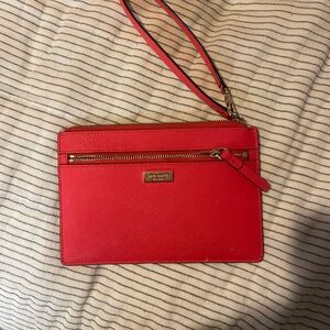 never used red kate spade wallet / wristlet